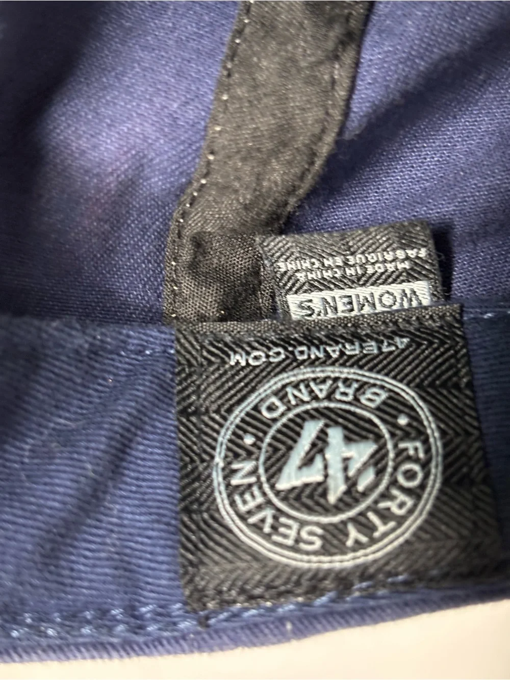 47 Brand Navy Cap with Black Label
